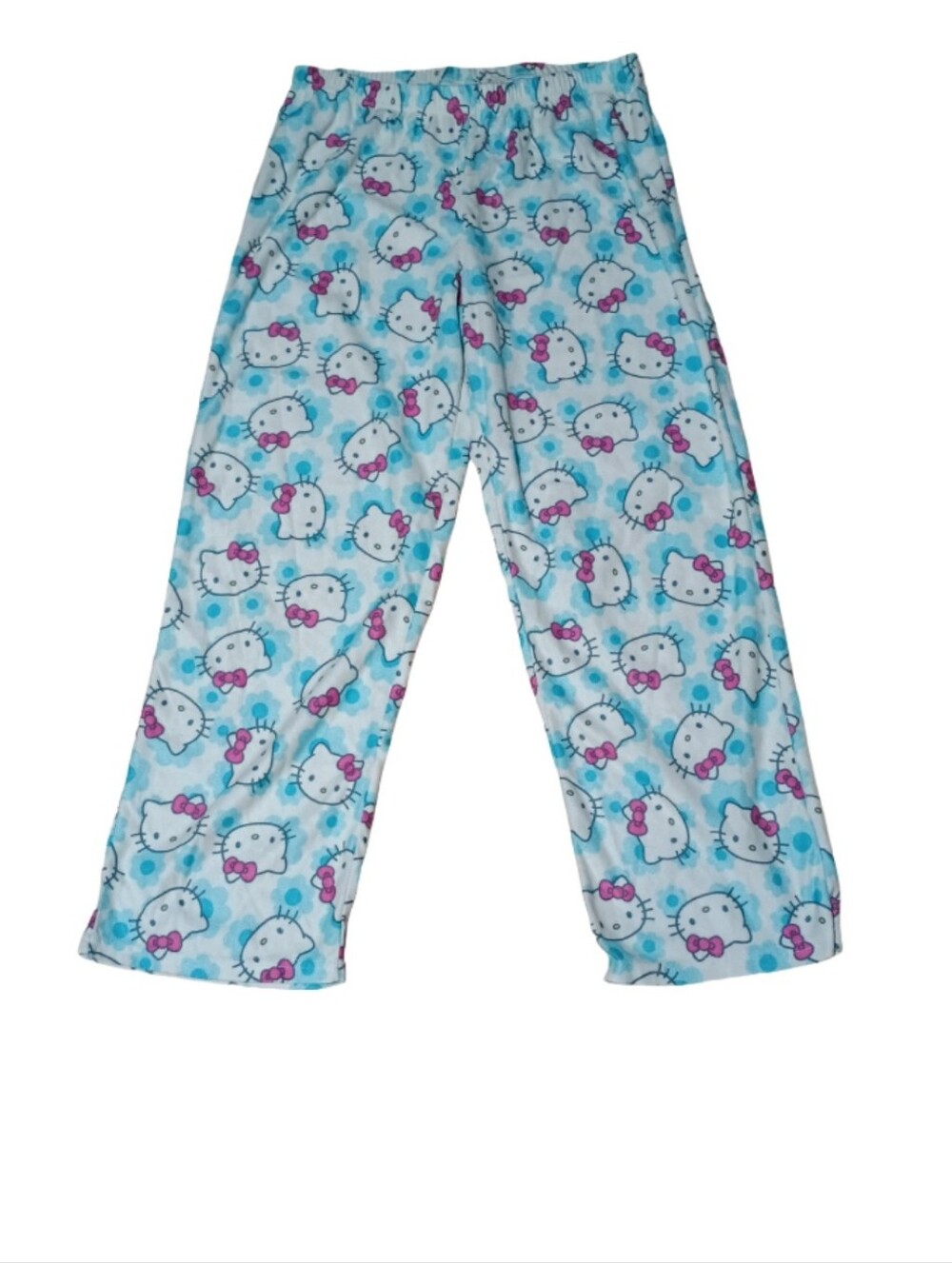 Hello Kitty Light Blue and Pink Kids Pajama Bottoms